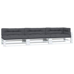 vidaXL 7-Piece Pallet Cushion Set Anthracite Fabric