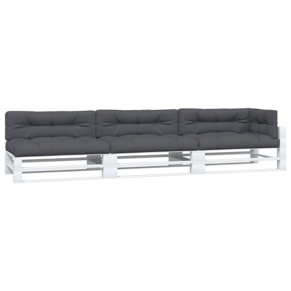 vidaXL 7-Piece Pallet Cushion Set Anthracite Fabric