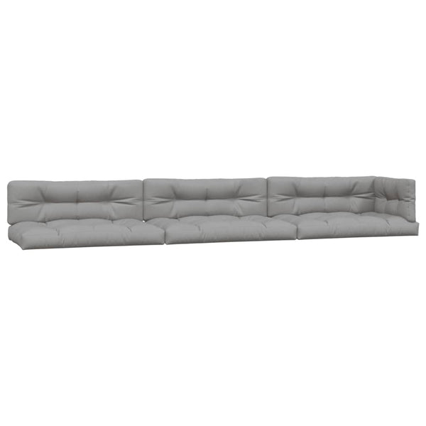 vidaXL Pallet Cushions 7-piece Grey Fabric