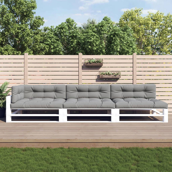 vidaXL Pallet Cushions 7-piece Grey Fabric