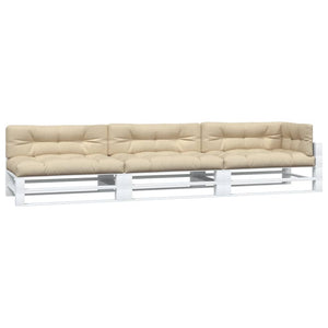 vidaXL Pallet Cushions 7-piece Set Beige Fabric