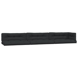 vidaXL Pallet Cushions 7-piece Black Fabric