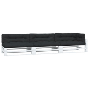 vidaXL Pallet Cushions 7-piece Black Fabric