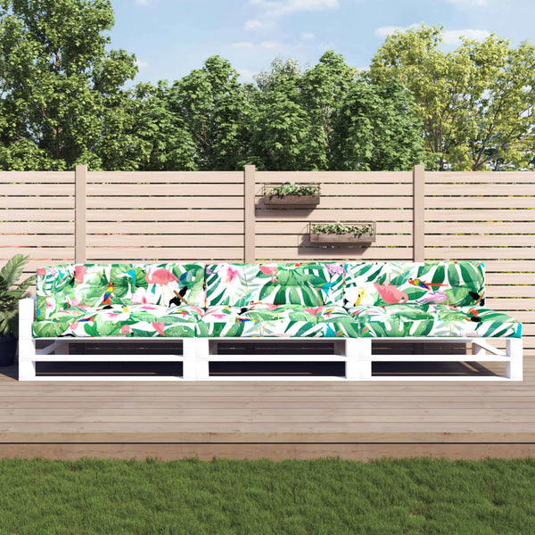 vidaXL Pallet Cushions 7-pc. Multicolored Fabric