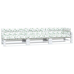vidaXL Pallet Cushions 7-piece Leaf Pattern Fabric