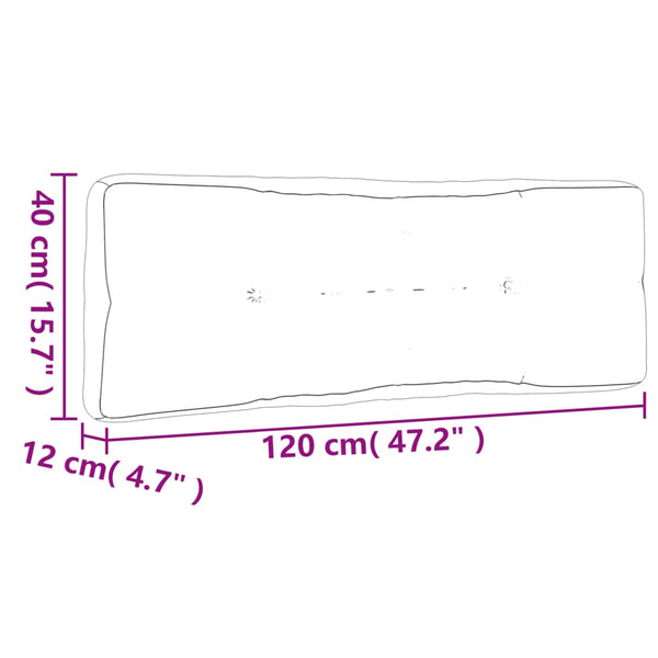 vidaXL Pallet Cushions 7-piece Leaf Pattern Fabric