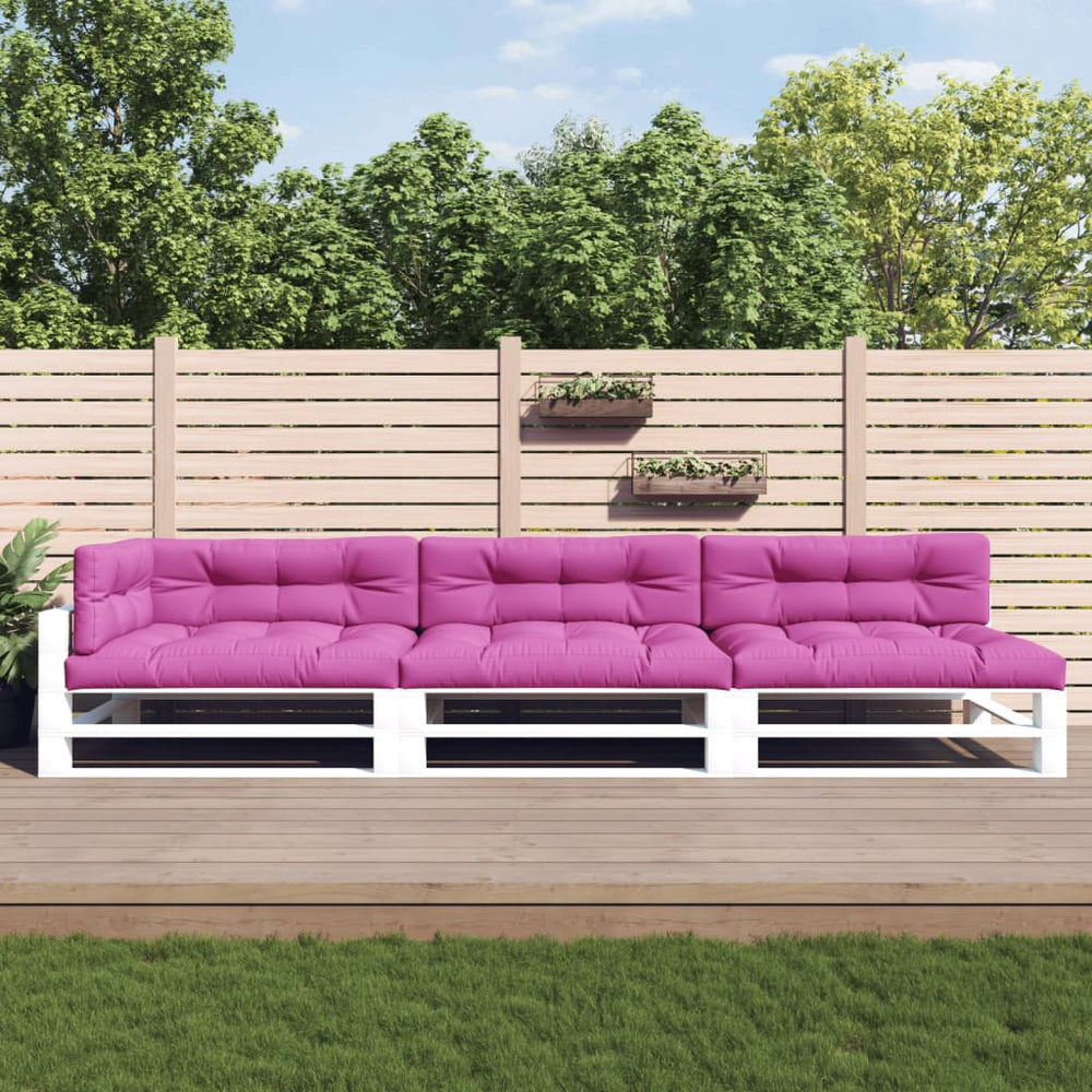vidaXL Pallet Cushions 7-piece Pink Fabric