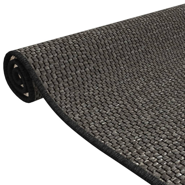 Sisal Teppichläufer Anthrazit 50x100 cm