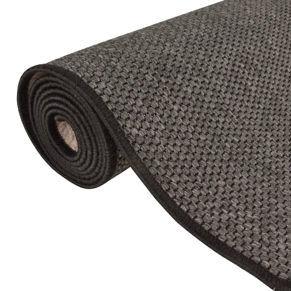 Anthrazit Sisal Teppichläufer 50x200 cm
