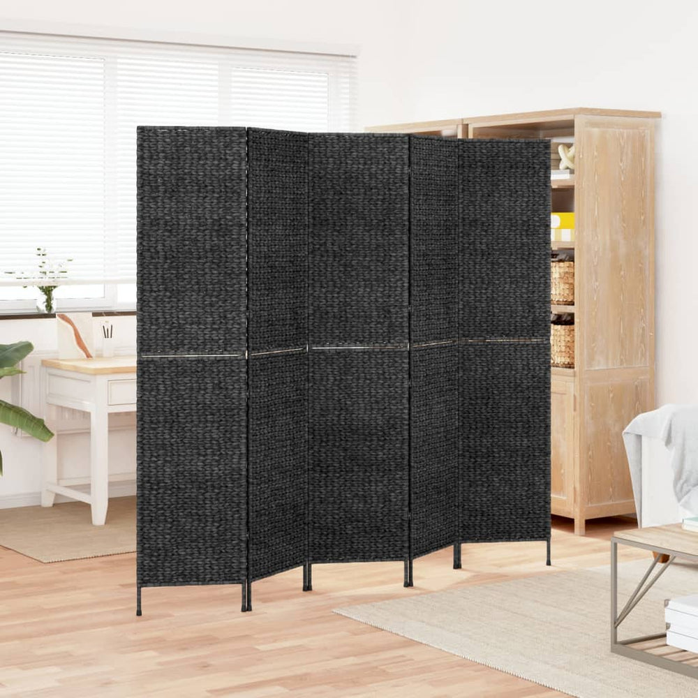 Schwarzer Paravent, 5-teilig, 205x180 cm