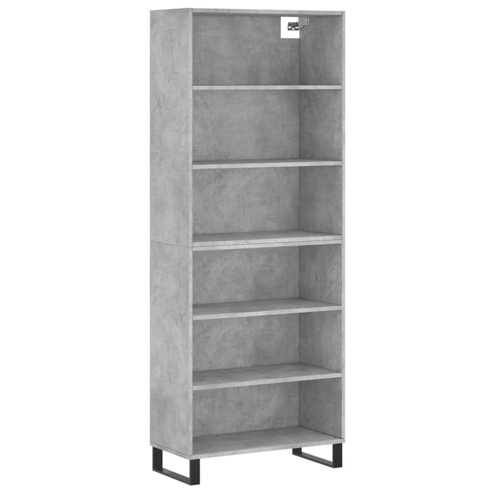 vidaXL Highboard Concrete Gray 69.5x32.5x180 cm Engineered Wood