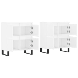 vidaXL Sideboards 2 pcs. High Gloss White Engineered Wood