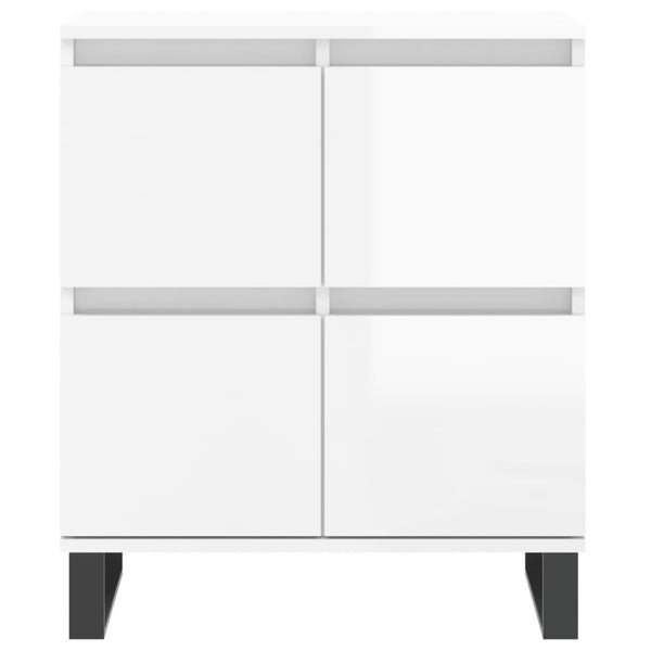 vidaXL Sideboards 2 pcs. High Gloss White Engineered Wood