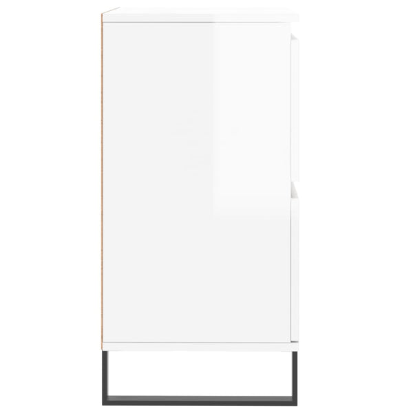 vidaXL Sideboards 2 pcs. High Gloss White Engineered Wood
