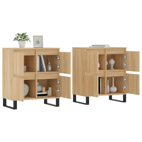 vidaXL Sideboards 2 pcs. Sonoma Oak Engineered Wood
