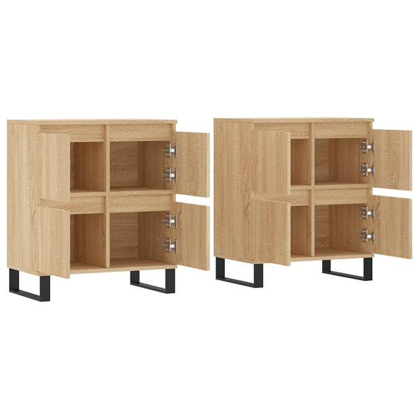 vidaXL Sideboards 2 pcs. Sonoma Oak Engineered Wood