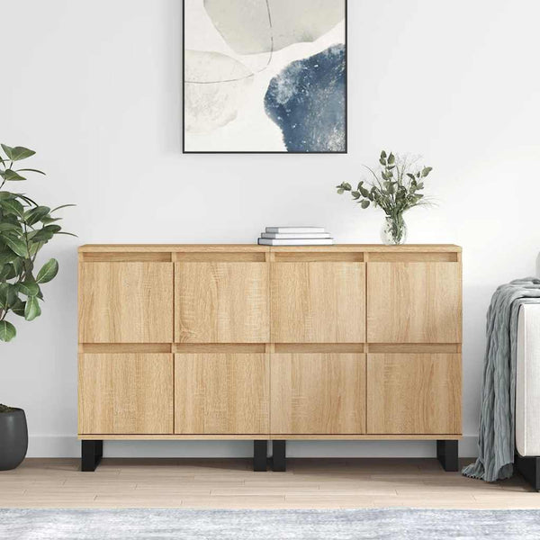vidaXL Sideboards 2 pcs. Sonoma Oak Engineered Wood