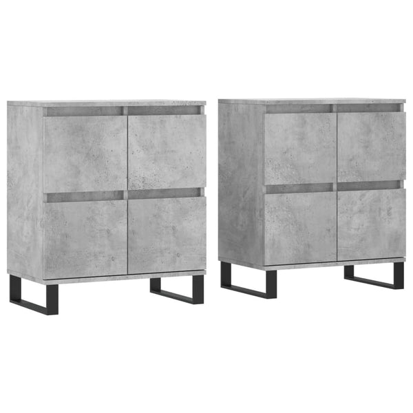 vidaXL Sideboards 2 pcs. Concrete Grey Engineered Wood