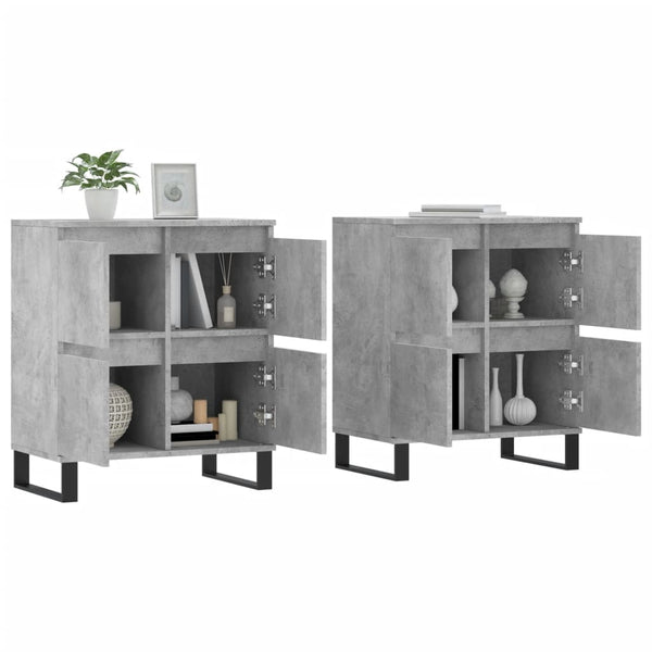 vidaXL Sideboards 2 pcs. Concrete Grey Engineered Wood