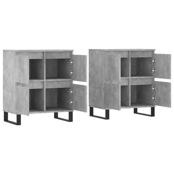 vidaXL Sideboards 2 pcs. Concrete Grey Engineered Wood