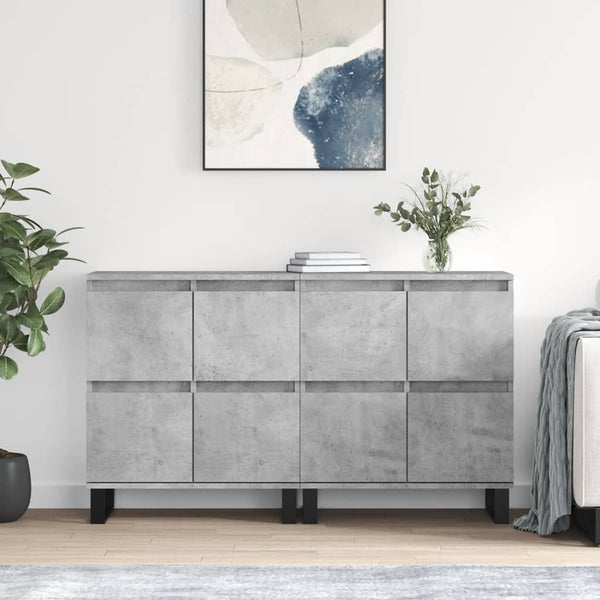 vidaXL Sideboards 2 pcs. Concrete Grey Engineered Wood