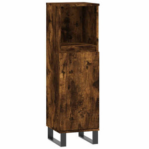 vidaXL 3-Piece Bathroom Furniture Set Smoked Oak Engineered Wood