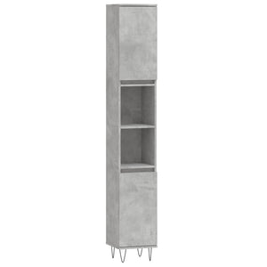 3-tlg Badmöbel-Set Betongrau