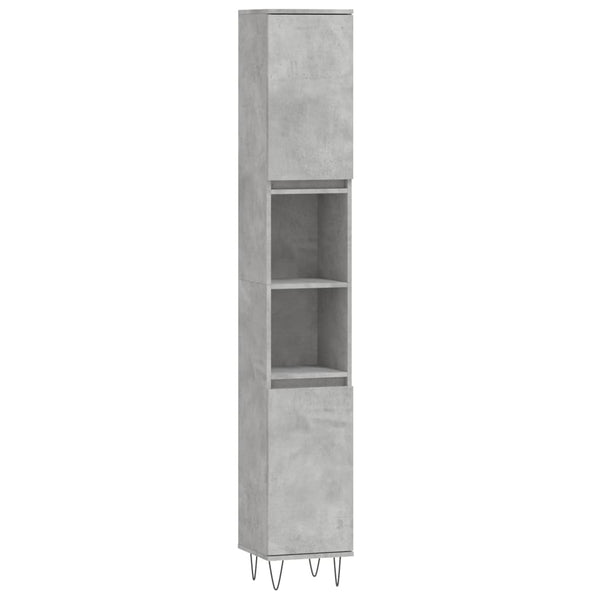 3-tlg Badmöbel-Set Betongrau