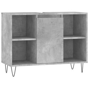 3-tlg Badmöbel-Set Betongrau