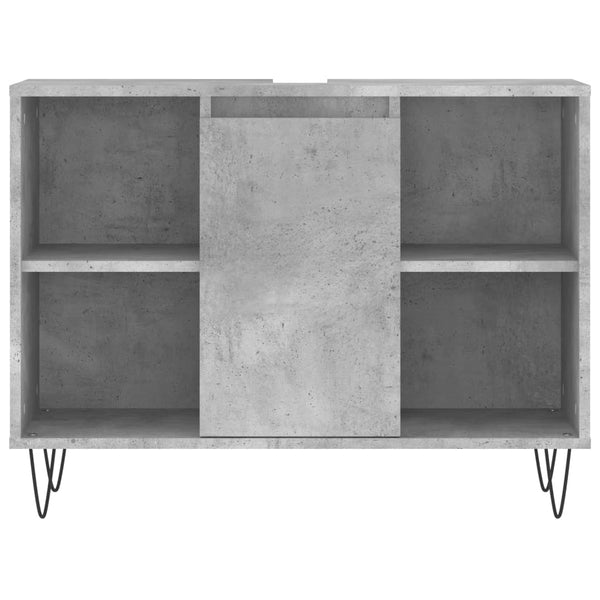 3-tlg Badmöbel-Set Betongrau