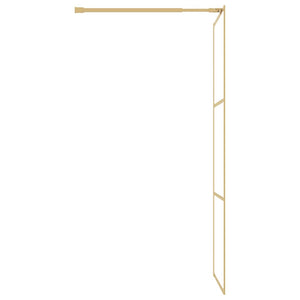vidaXL Walk-in Shower Screen with ESG Clear Glass Golden 90x195cm