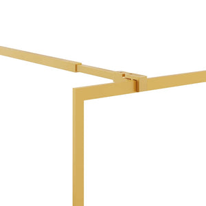 vidaXL Walk-in Shower Screen with ESG Clear Glass Golden 90x195cm