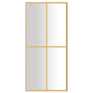 vidaXL Walk-In Shower Screen with ESG Clear Glass Golden 80x195 cm