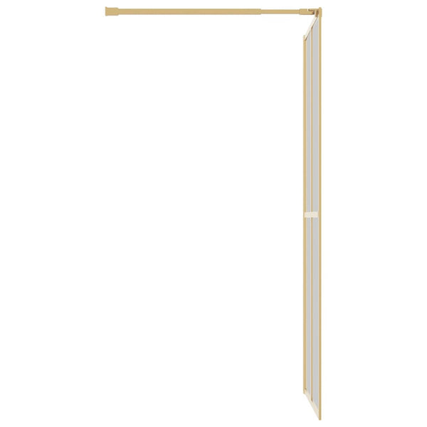 vidaXL Walk-In Shower Screen with ESG Clear Glass Golden 80x195 cm