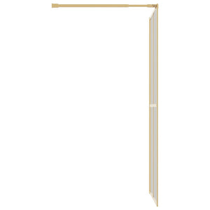 vidaXL Walk-in Shower Screen Tempered Safety Glass Clear Golden 100x195cm