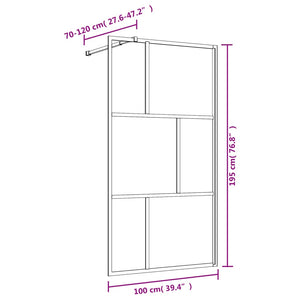 vidaXL Walk-In Shower Screen with ESG Clear Glass Red 100x195 cm