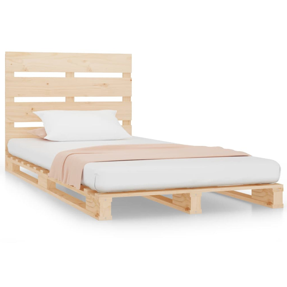 vidaXL Solid Pine Bed 90x190 cm