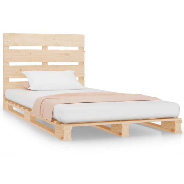 vidaXL Solid Pine Bed 90x190 cm