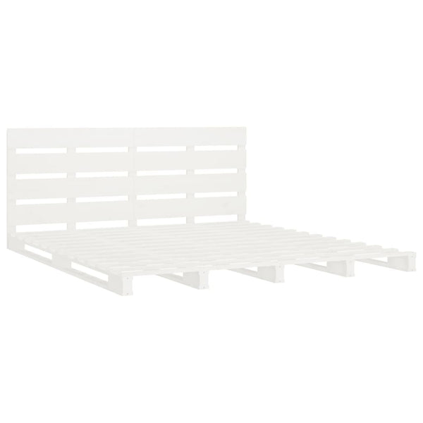 vidaXL Solid Pine Bed White 120x190 cm