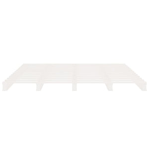 vidaXL Solid Pine Bed White 120x190 cm
