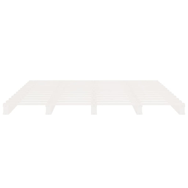vidaXL Solid Pine Bed White 120x190 cm