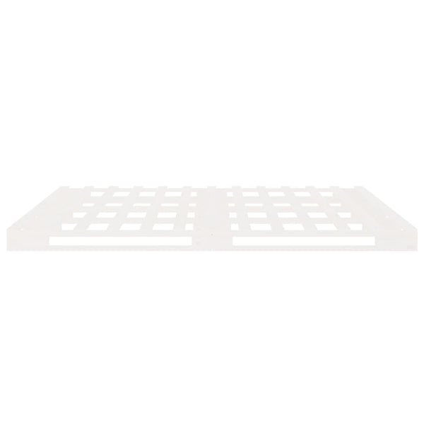 vidaXL Solid Pine Bed White 120x190 cm