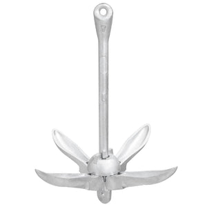 vidaXL Folding Anchor Silver 3.2 kg Malleable Cast Iron