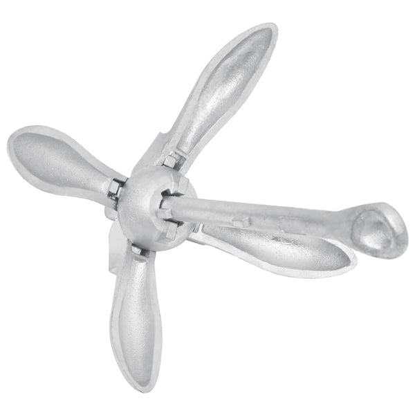 vidaXL Folding Anchor Silver 3.2 kg Malleable Cast Iron