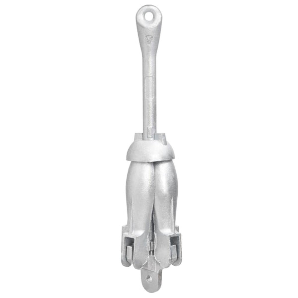 vidaXL Folding Anchor with Rope Silver 3.2 kg Malleable Cast Iron
