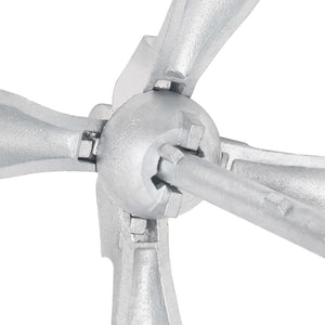 vidaXL Folding Anchor with Rope Silver 3.2 kg Malleable Cast Iron