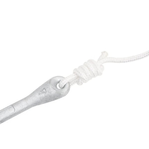 vidaXL Folding Anchor with Rope Silver 3.2 kg Malleable Cast Iron