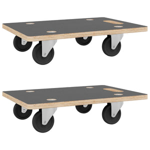 vidaXL Dolly 2 pcs Rectangular 80x55x11.5 cm 250 kg