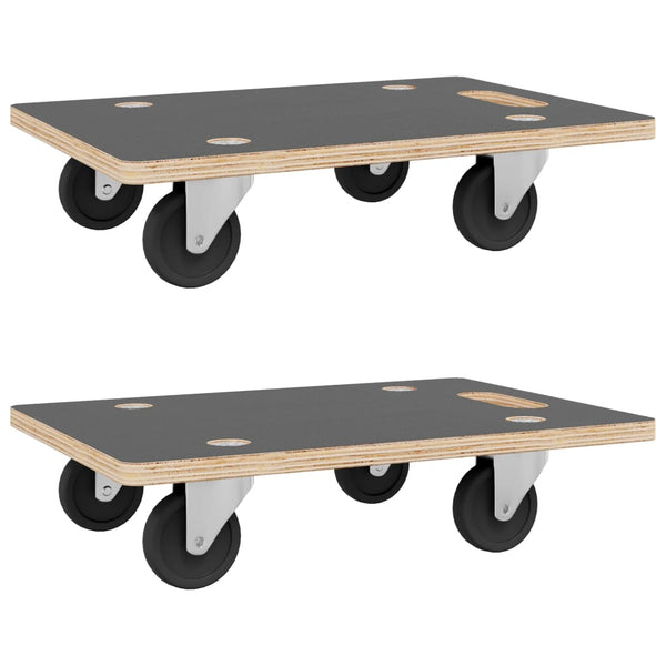 vidaXL Dolly 2 pcs Rectangular 80x55x11.5 cm 250 kg