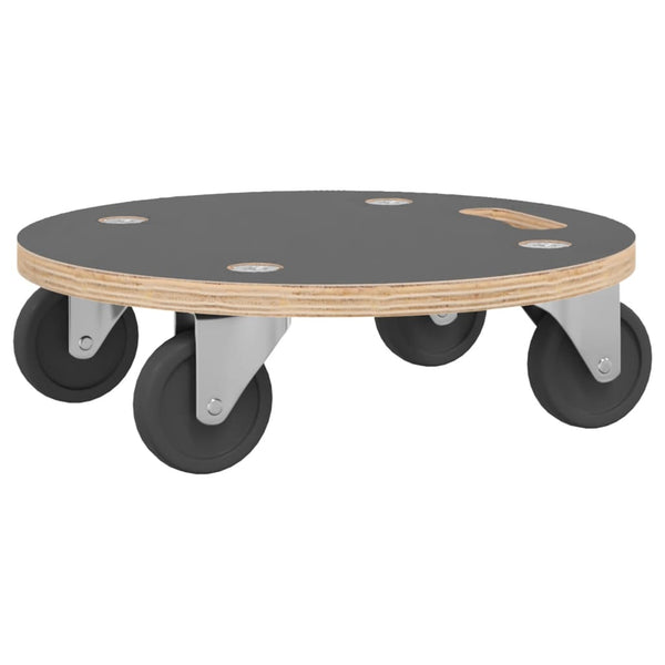 vidaXL Dolly 2 pcs. Round Ø38x11.5 cm 250 kg